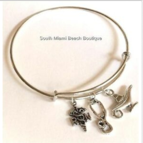 Nursing RN Caduceus Charm Bracelet Stethoscope Nightingale Lamp Graduation Gift - Picture 5 of 9